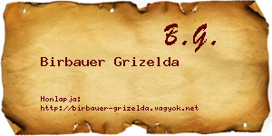 Birbauer Grizelda névjegykártya